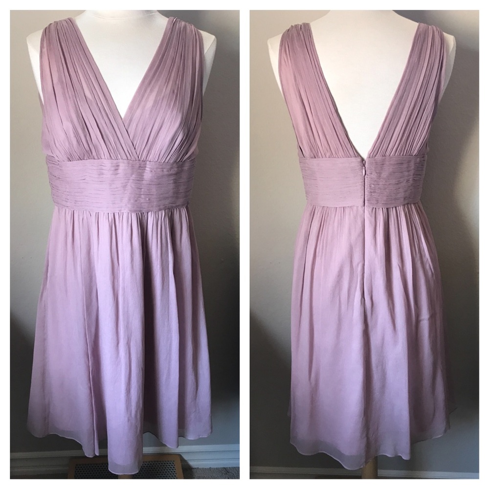 Jcrew Vneck Silk Blush Dress